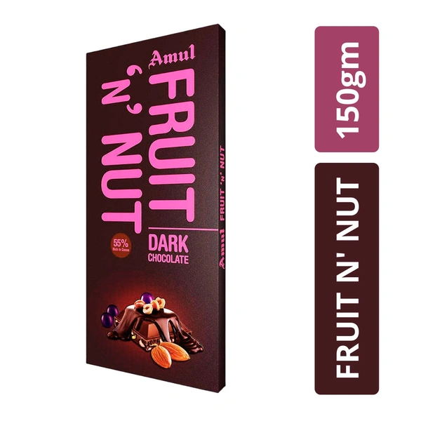 Amul Fruit N Nut Dark Chocolate, 150g - 150g
