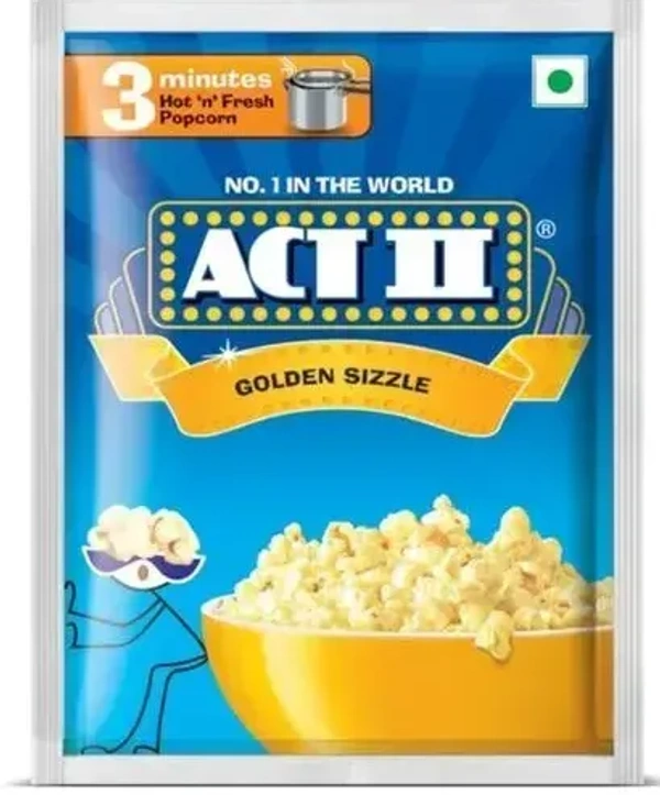 Act II Popcorn Golden Sizzle Pack of 3x60g, 180g