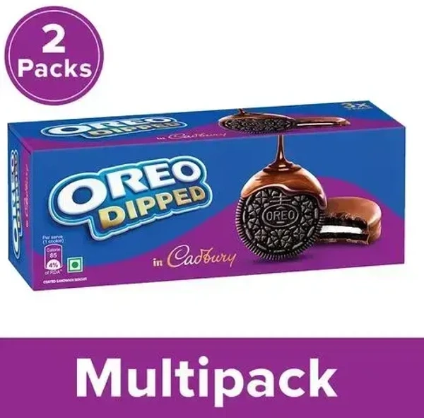 Oreo Cadbury Oreo Cadbury Dipped Biscuits Multipack 2x150g, 300g