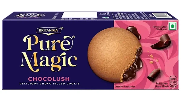 Britannia Pure Magic Chocolush - Delicious Choco Filled Cookie,  60g - 75g
