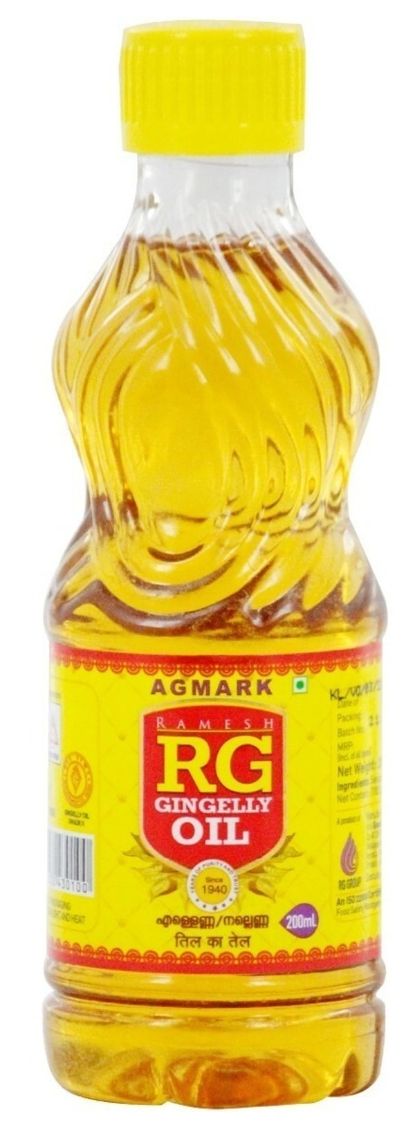 Rg RG Agmark Gingrlly Oil Bottle, 200 ml - 200ml