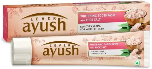 Lever Ayush Toothpaste With Rock Salt Whitening, 150g - 150g