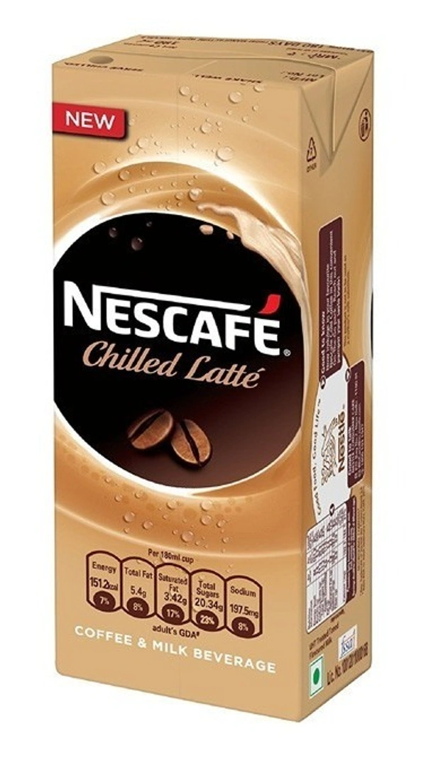 Nescafe Chilled Latte Coffee Milk Drink Tetra Pack, 180 ml - 180 ml