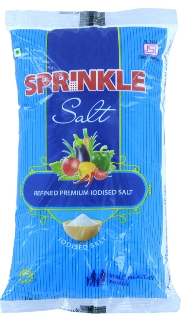 Sprinkle Salt Refined Premium Iodised Salt, 1 kg - 1 Kg