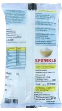Sprinkle Salt Refined Premium Iodised Salt, 1 kg - 1 Kg