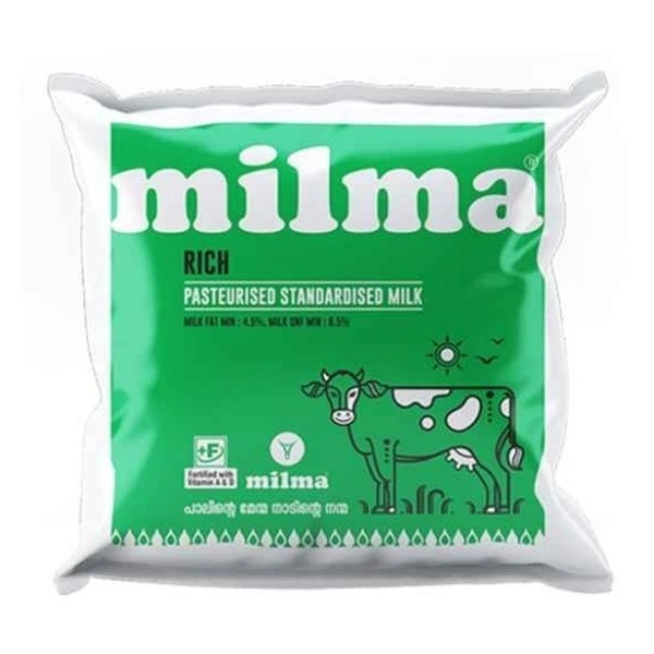 Milma Rich Pasteurised Standardised Milk, 1 ltr - 1 ltr