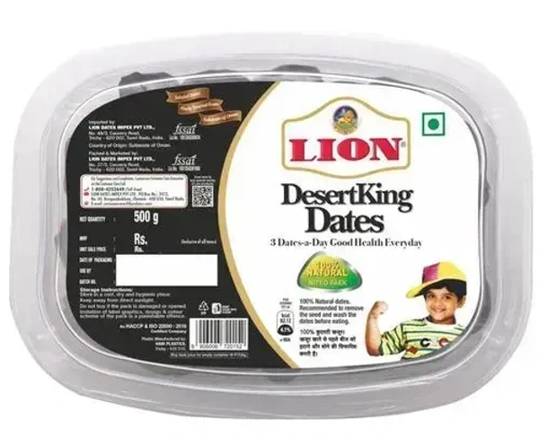Lion Desert King Dates Container, 500g - 500g