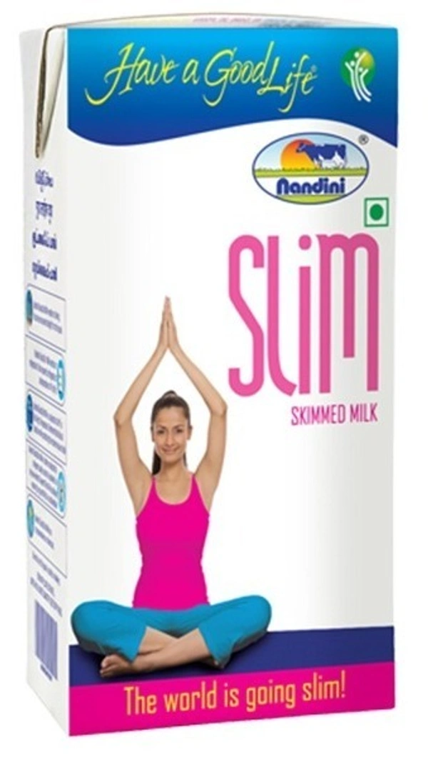 Nandini Slim UHT Treated Skimmed Milk, 500 ml Carton - 500ml