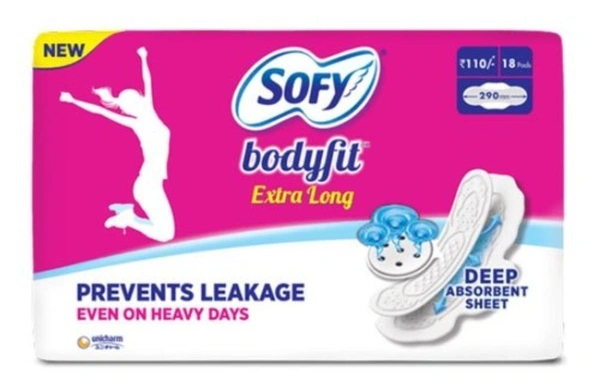 Sofy Bodyfit Extra Long, 18 Pads - 18 Pads