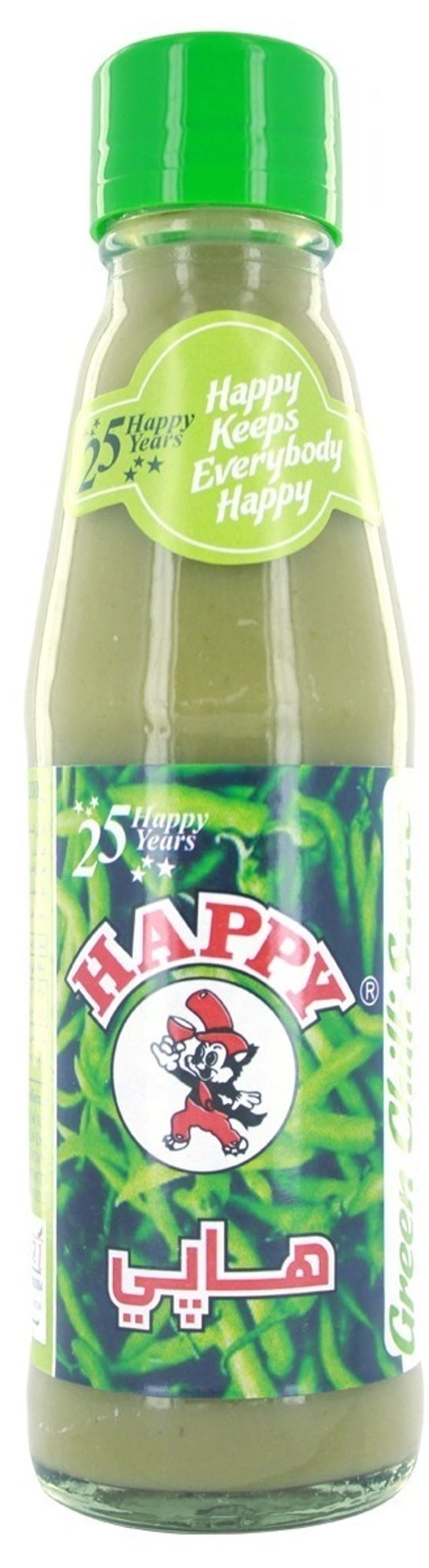 Happy Green Chilli Sauce Bottle, 200g - 200g