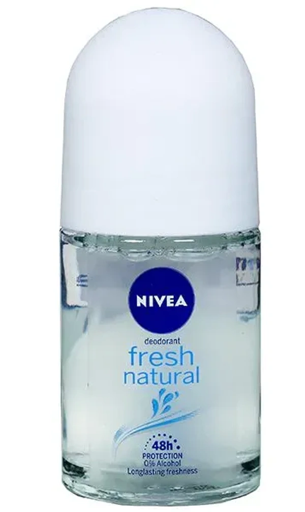Nivea Fresh Natural Deodorant Roll On, 25ml - 25ml