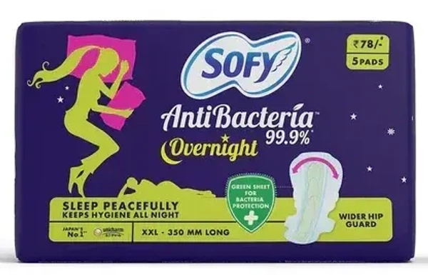 Sofy Anti Bacteria Overnight Pads XXL, 5 Pads - 5 Pads