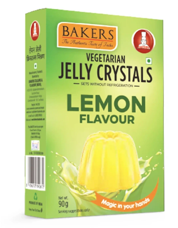 Bakers Jelly Crystals Lemon Flavour, 80g - 80g