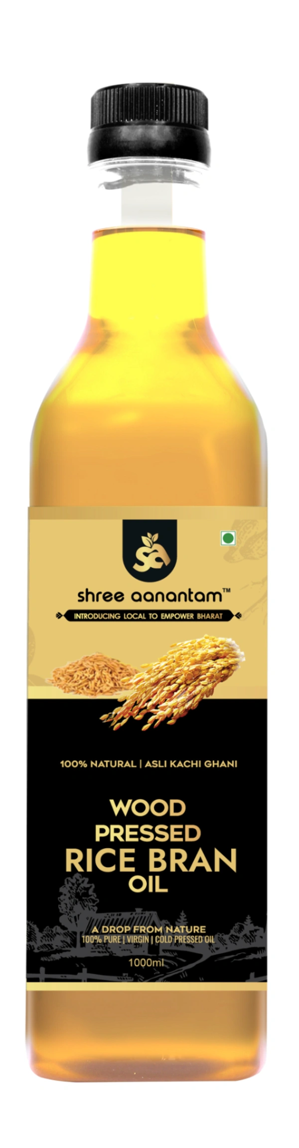 Rice Drop Rice Bran Oil Bottle, 500 ml