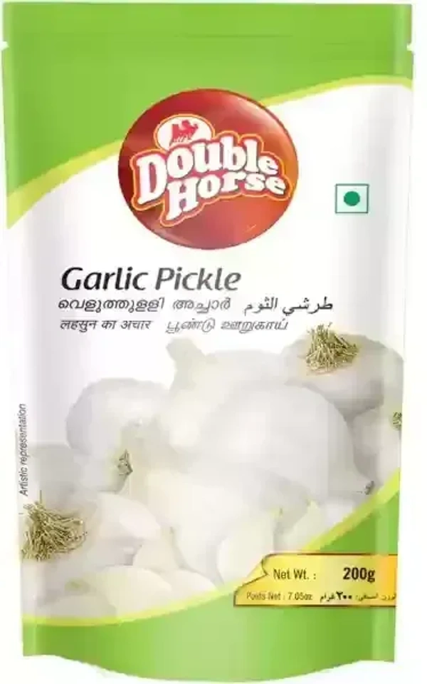 Double Horse Garlic Pickle, 200g - 200g