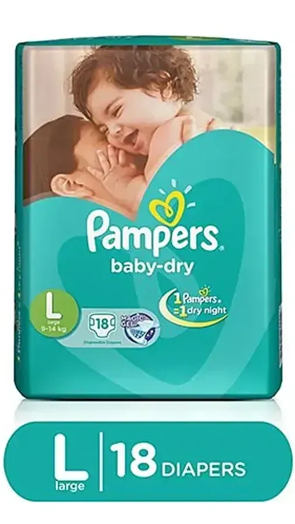 Pampers Baby Dry  Large (18 Nos)