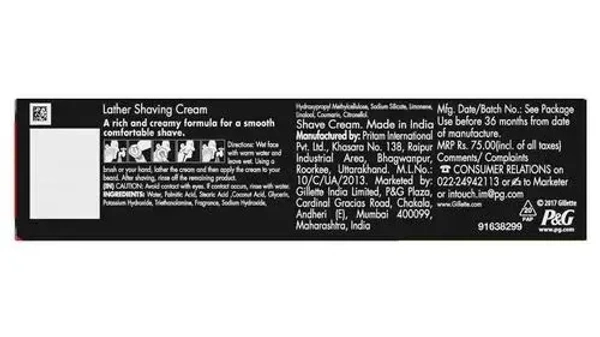 Gillette Shaving Cream Regular, 93g - 93g