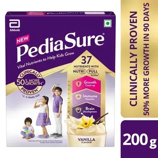Pediasure Health & Nutrition Drink Powder - Vanilla Flavour, Nutrition For Kids Growth, 200 g - 200g