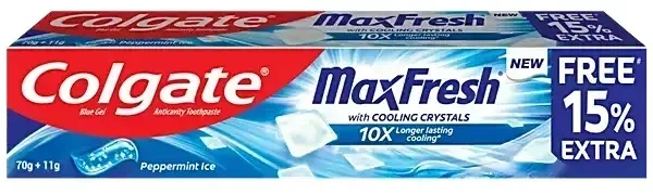 Colgate Toothpaste Peppermint Ice Max Fresh Cooling Crystals, 80g - 80g