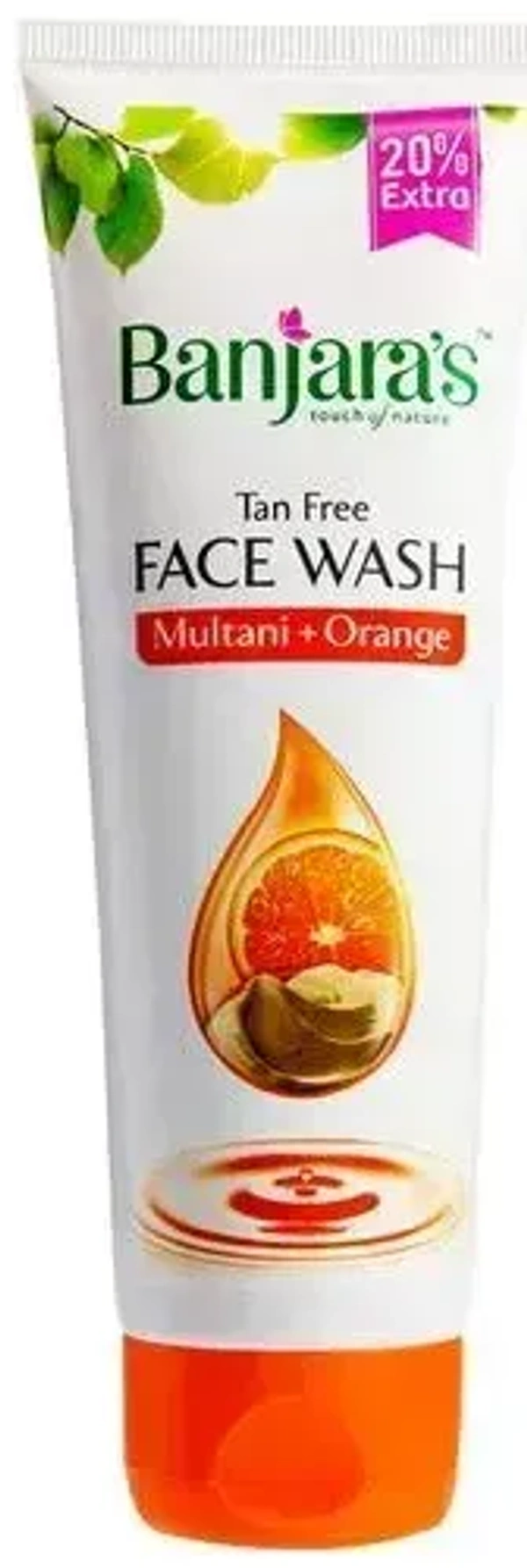 Banjara's Tan Free Face Wash Multani Plus Orange, 60 ml