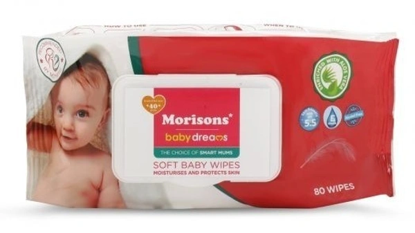 Morisons Soft Baby Wipes, 80 Nos - 1 Pc