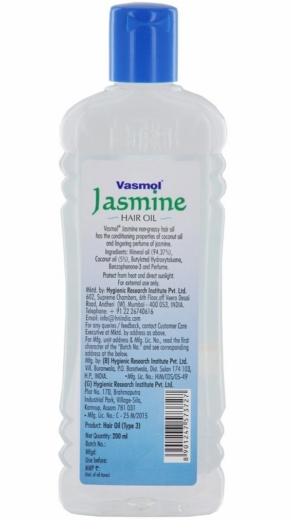 Vasmol Jasmine Hair Oil, 200 ml - 200 ml