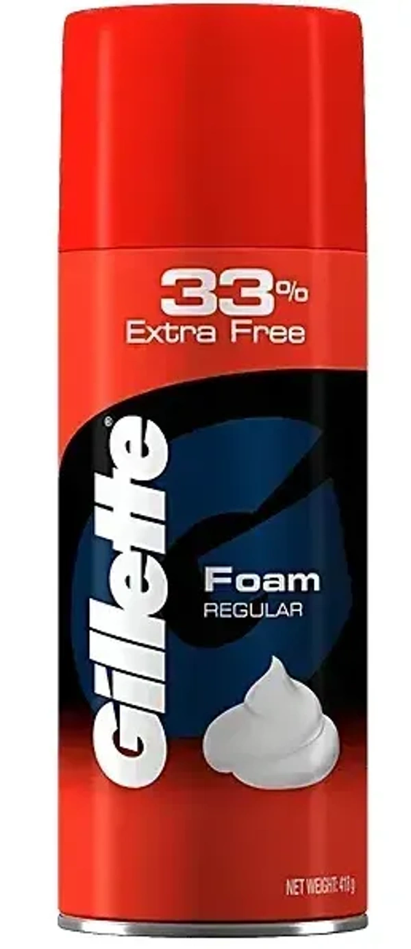 Gillette Foam Regular (Extra 33%), 418g - 418g