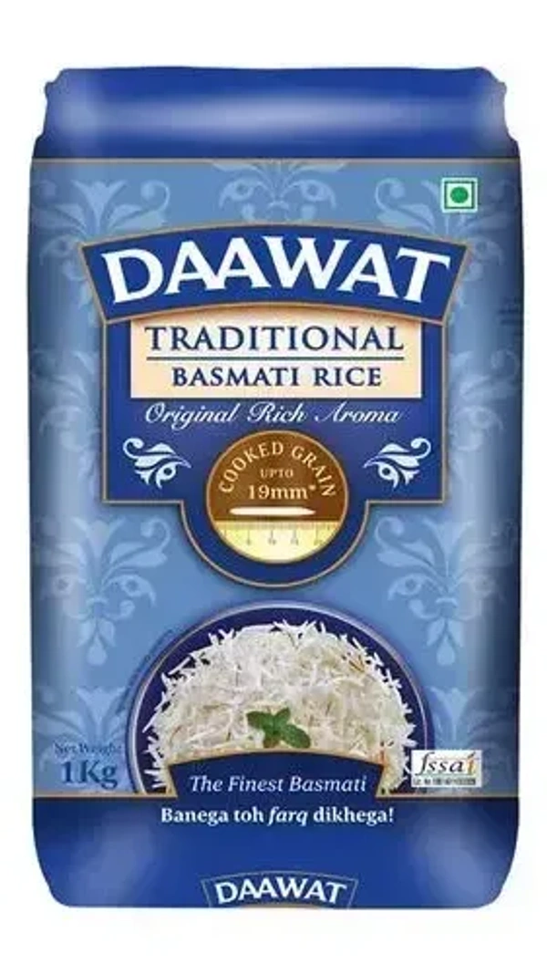 Daawat Traditonal Basmathi Rice, 1 kg - 1 kg