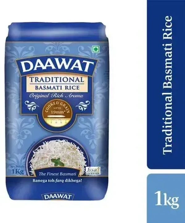 Daawat Traditonal Basmathi Rice, 1 kg - 1 kg