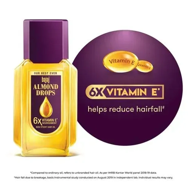 Bajaj Almond Drops Non Sticky Hair Oil, 100 ml - 100 ml