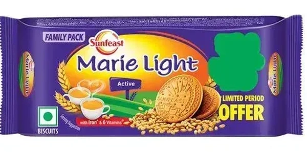 Marie Light Sunfeast Marie Light Biscuits Active, 200g - 186g