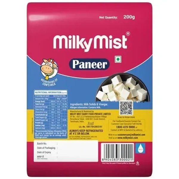 Milky Mist Paneer Pack, 200g - 200g