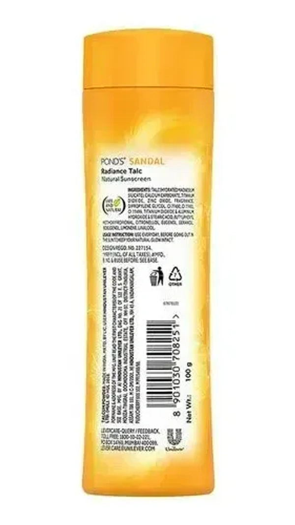 Pond's Sandal Radiance Talcum Powder, 100g - 100g
