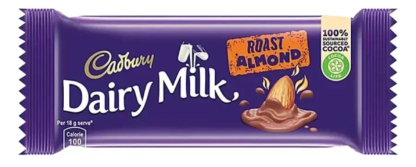 Dairy Milk Cadbury Dairy Milk Chocolate Bar Roast Almond, 36g