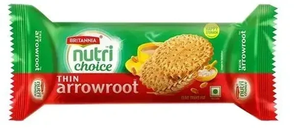 Britannia Nutri Choice Thin Arrowroot Biscuit, 150g - 150g