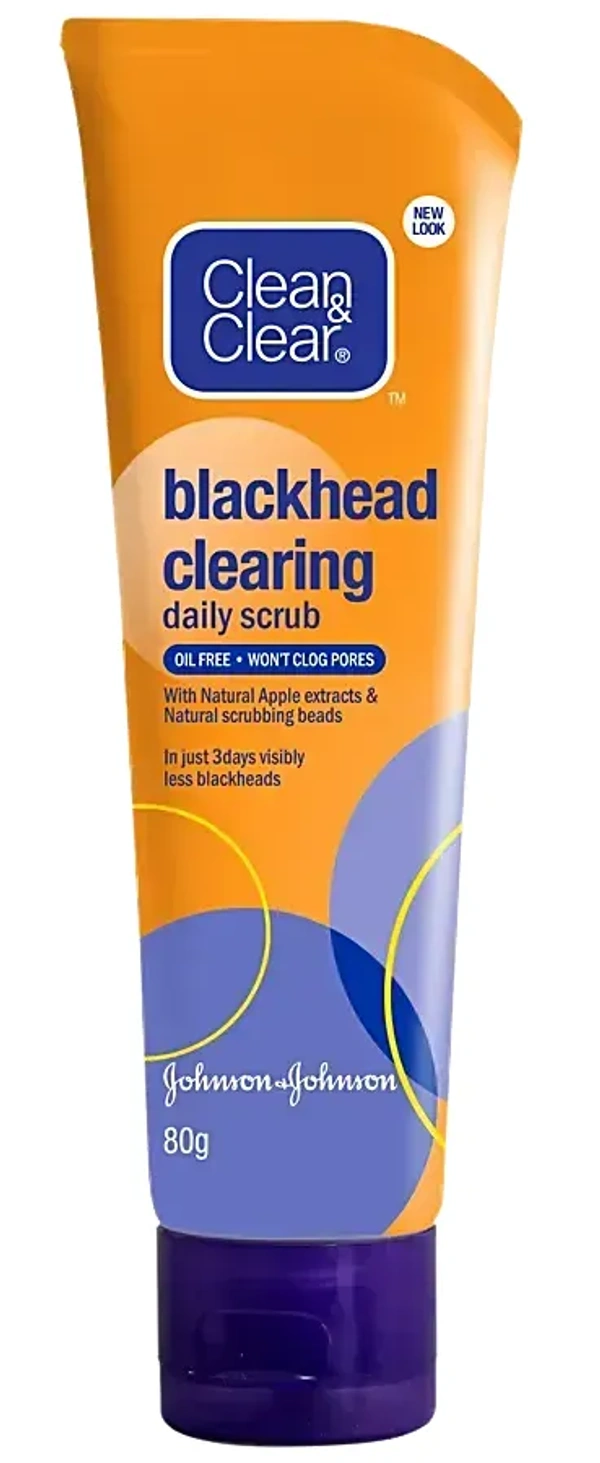 Clean & Clear Daily Scrub Blackhead Clearing, 80g - 80g