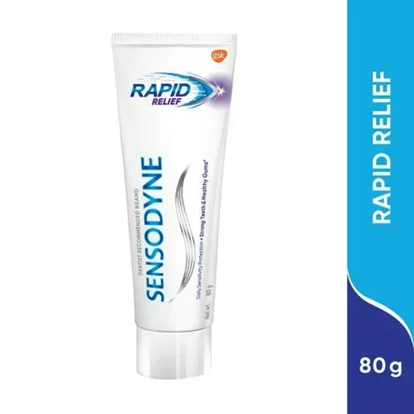 Sensodyne Toothpaste - Rapid Relief, Sensitive To Help Beat Sensitivity Fast, 80g - 80g