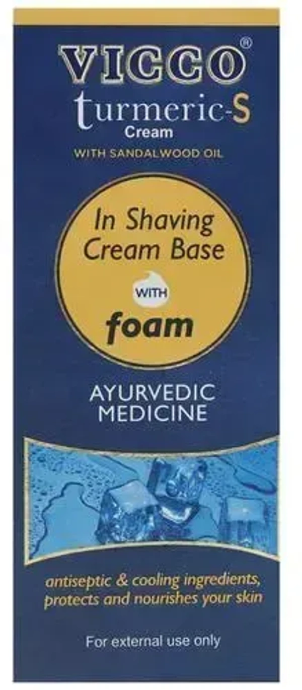 Vicco Turmeric With Sandal Wood Oil In Shaving Cream Base With Foam, 70g - 70g