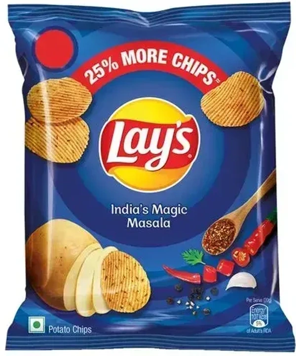 Lay's Potato Chips Joyful India's Magic Masala Packet, 27g - 23g