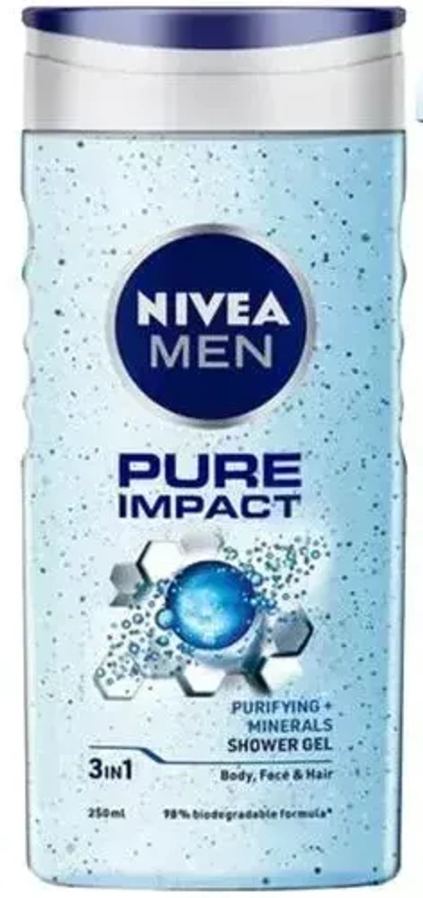 Nivea Shower Gel Pure Impact, 250 ml - 250 ml