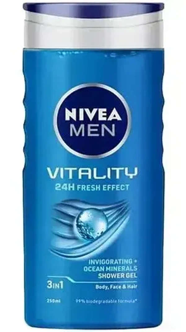 Nivea Men Vitality Shower Gel, 250 ml - 250 ml