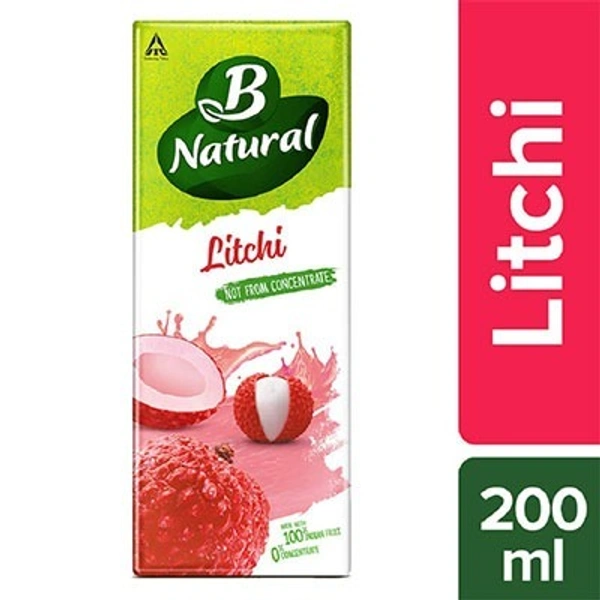B Natural Litchi Fruit Juice 180 ml - 200ml