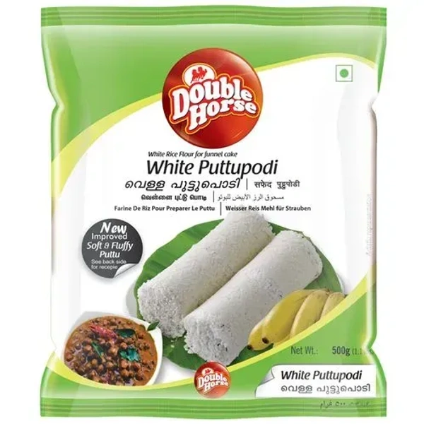 Double Horse White Puttu Podi, 500g - 500g