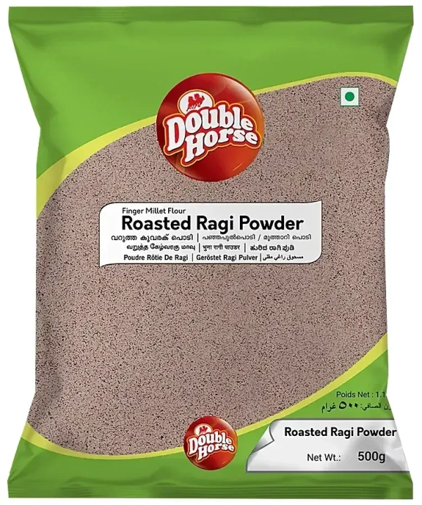 Double Horse Roasted Ragi Powder Packet, 500g - 500g