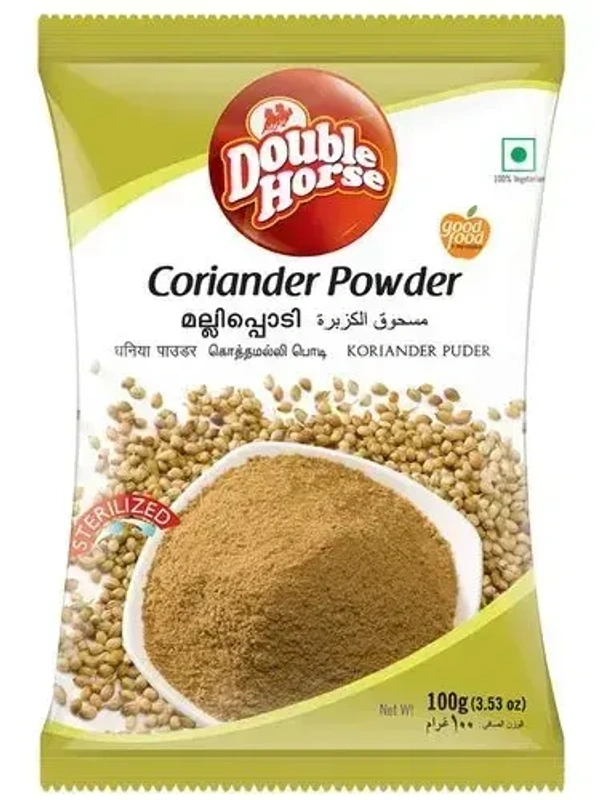 Double Horse Coriander Powder Pouch, 100g - 100g