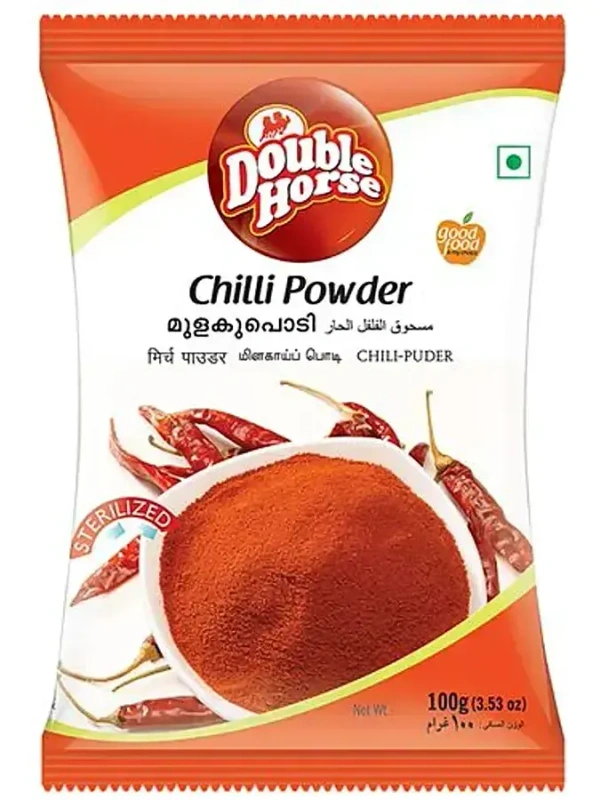 Double Horse Chilli Powder Pouch, 100g - 100g