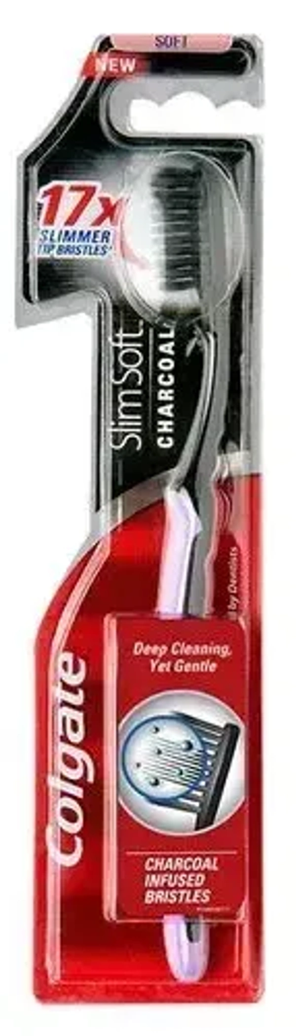 Colgate Slimsoft Charcoal Toothbrush, 1 pcs - 1 pcs
