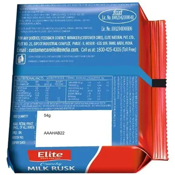 Britannia Toastea Premium Bake Rusk, 72g - 54g