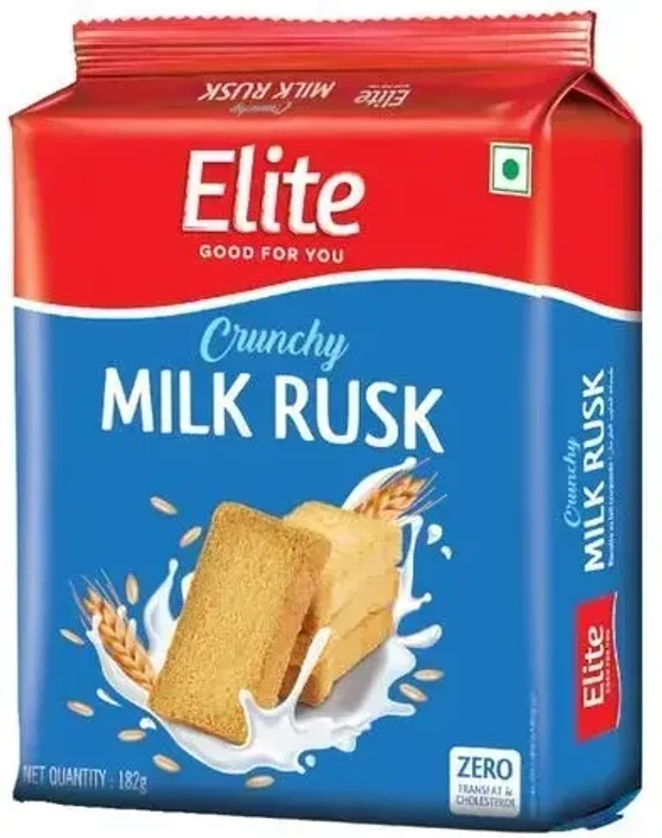 Elite Rusk Crunchy Milk Rusk, 218g - 182g