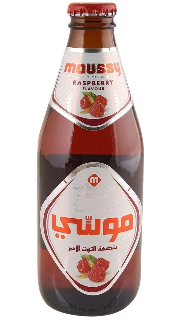 Moussy Raspberry Flavour Non Alcoholic Malt Beverage, 330 ml